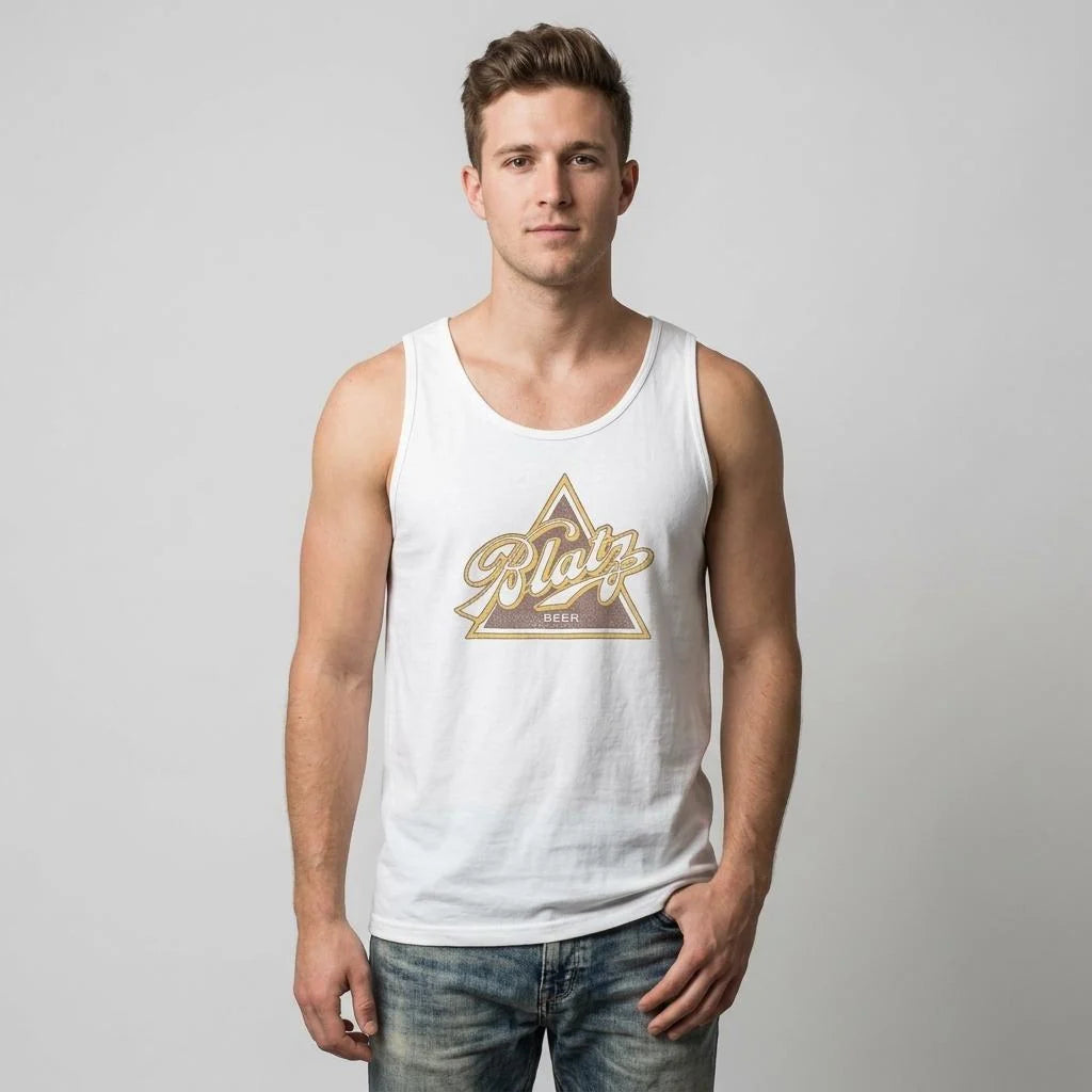 Blatz Beer Vintage Logo White Tank Top – CRAFTY BEER MERCH